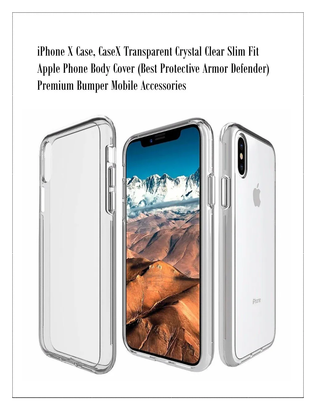 iphone x case casex transparent crystal clear