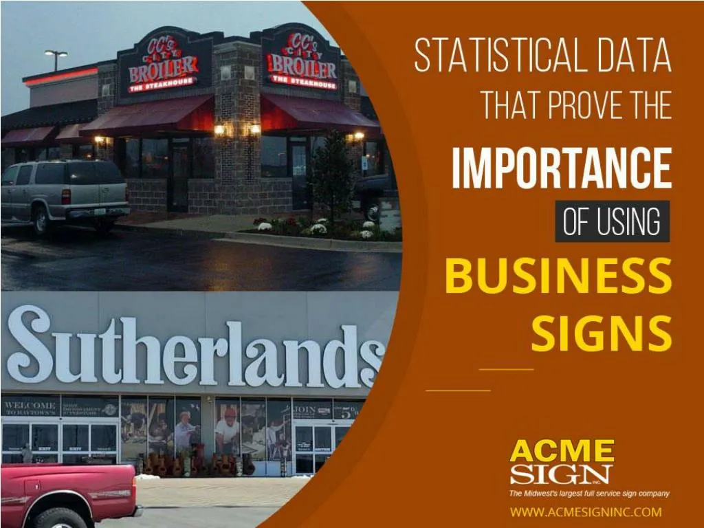 statistical data that prove the importance of using business signs