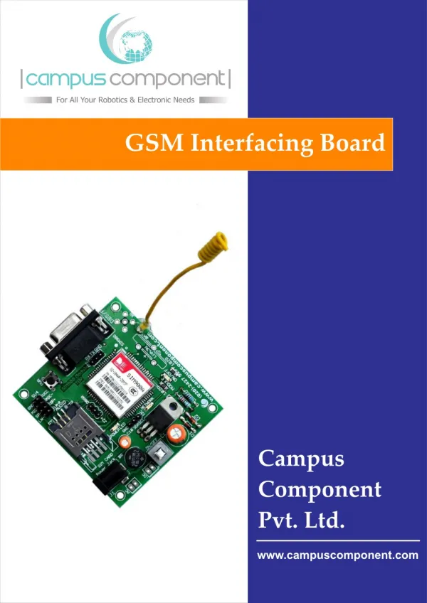 SIM900A Dual-band GSM Interfacing Board