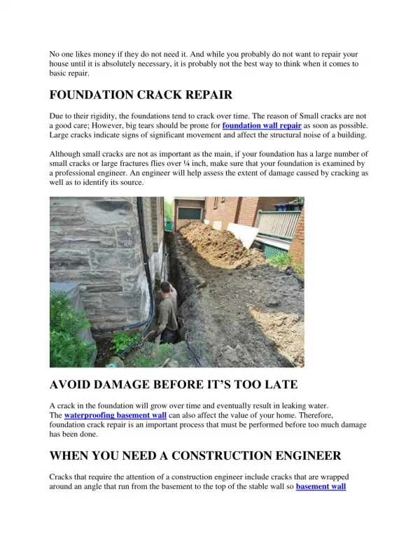 The Importance of Foundation Crack Repair