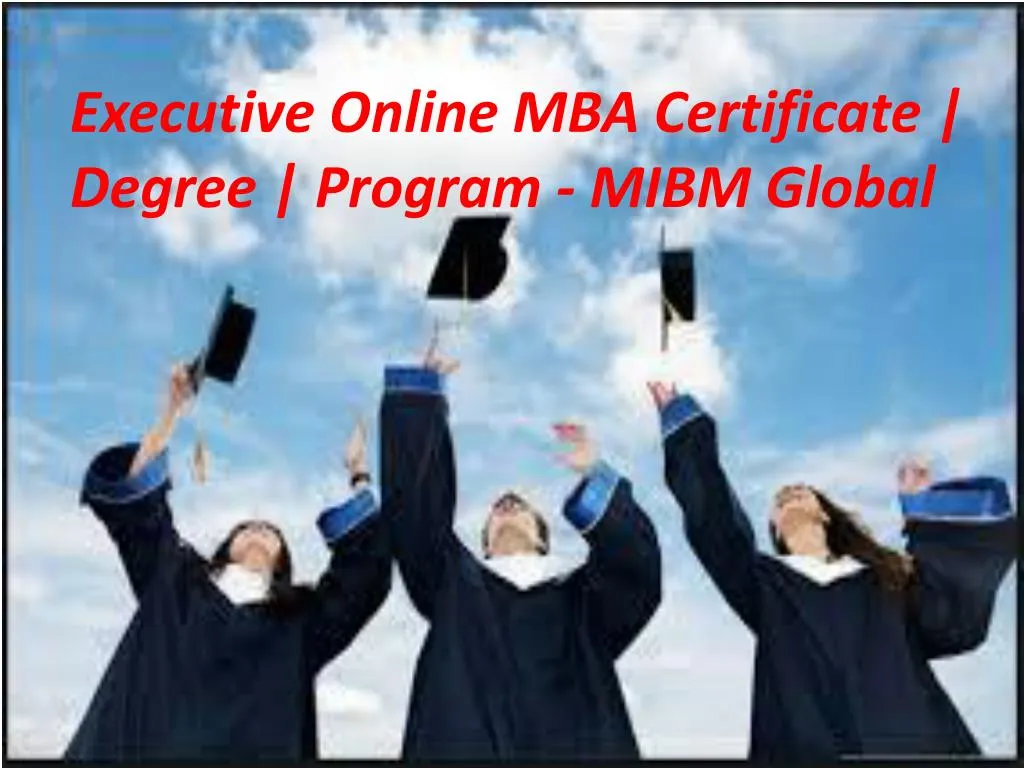 executive online mba certificate degree program