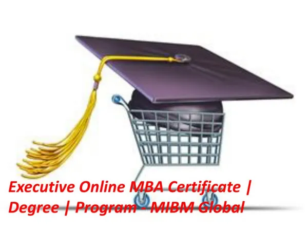 executive online mba certificate degree program