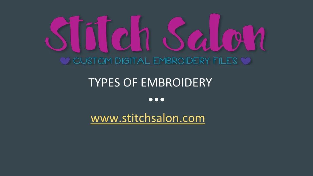 types of embroidery