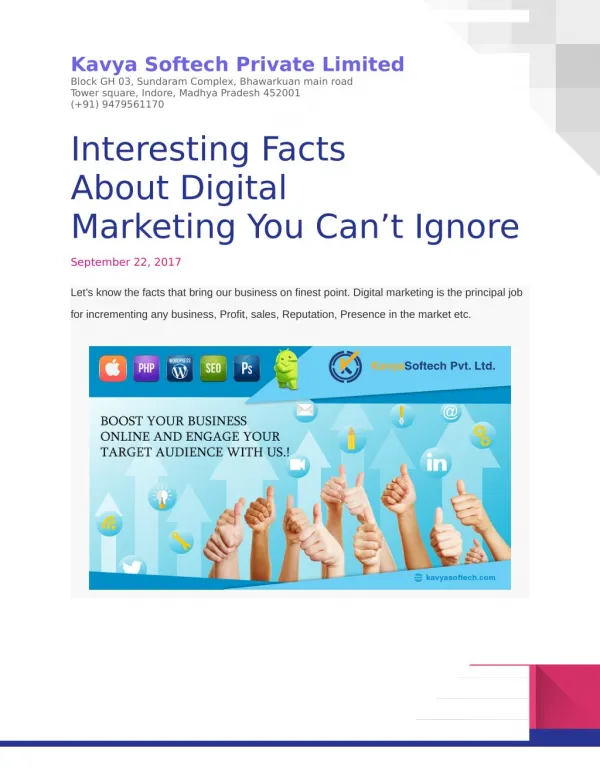 Interesting Facts About Digital Marketing You Can’t Ignore
