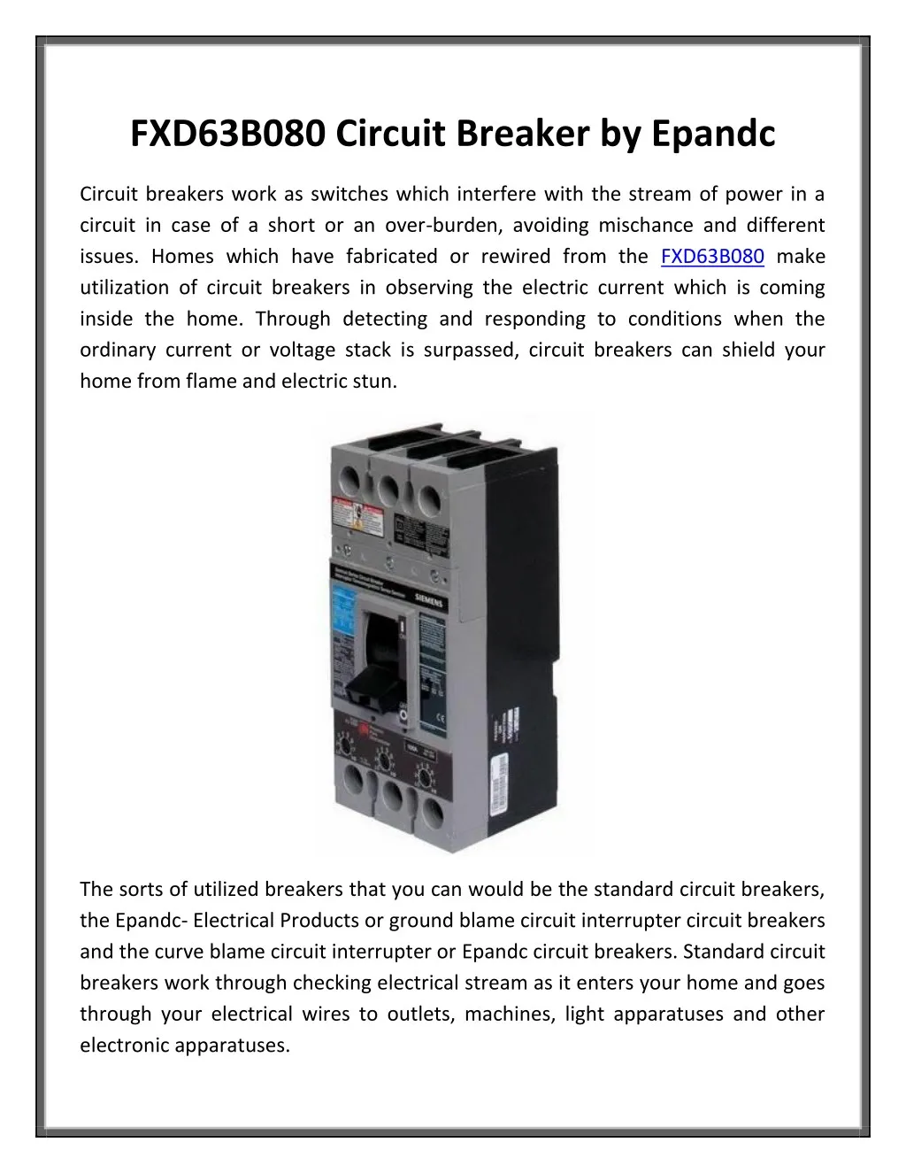 fxd63b080 circuit breaker by epandc