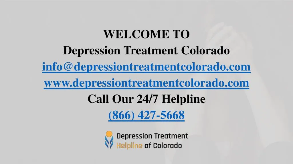 welcome to depression treatment colorado