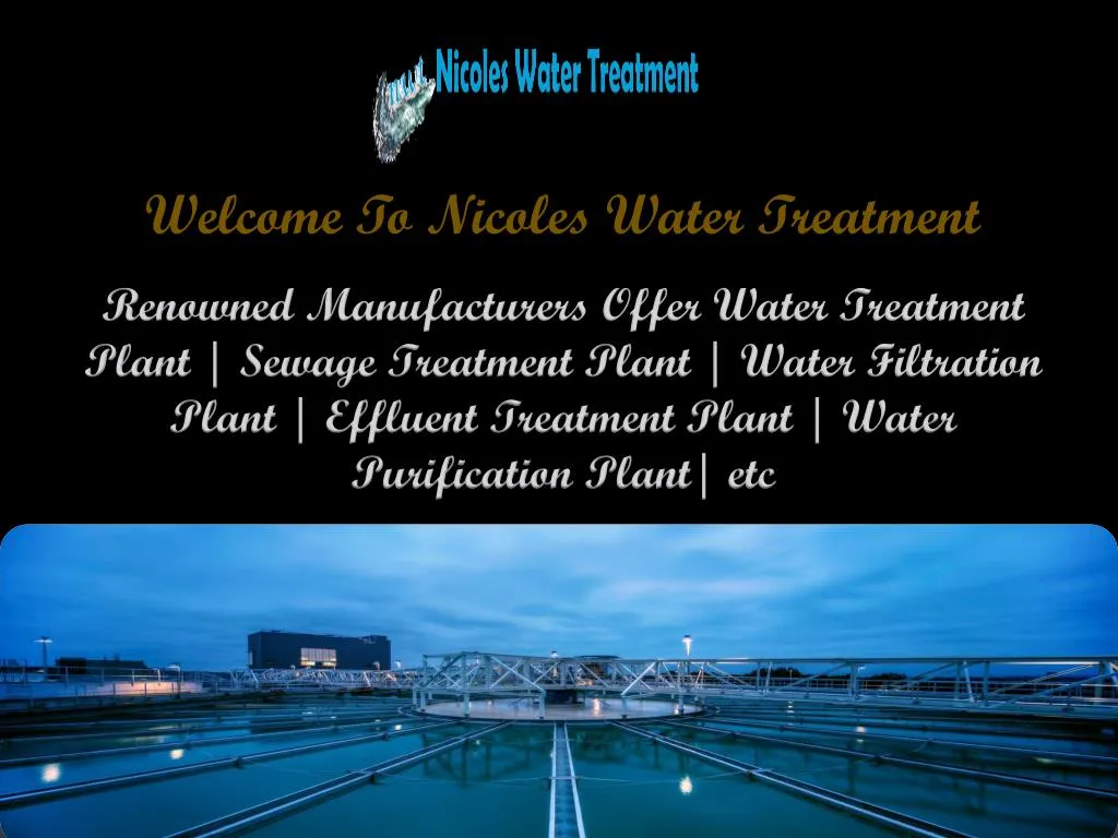 welcome to nicoles water treatment