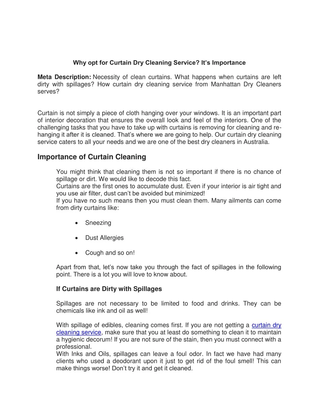 why opt for curtain dry cleaning service