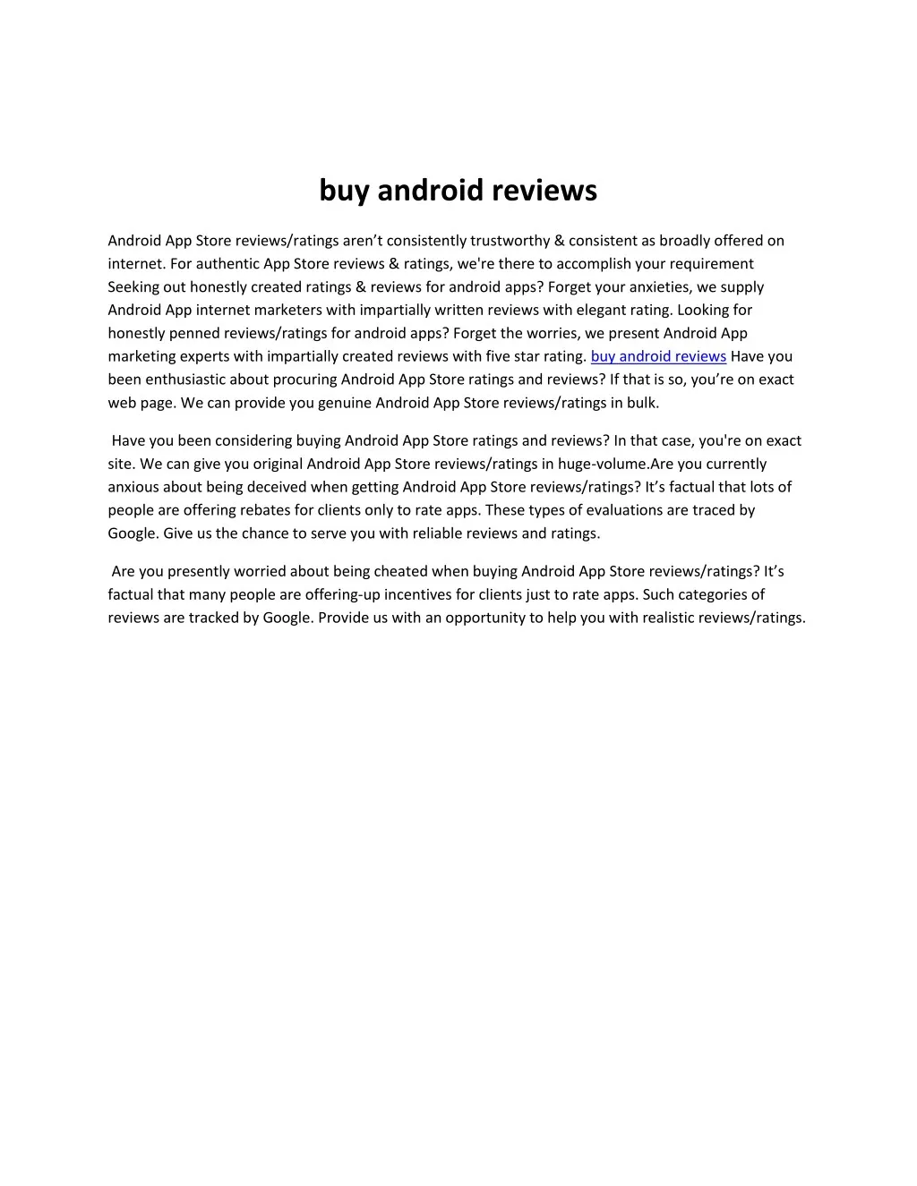 buy android reviews