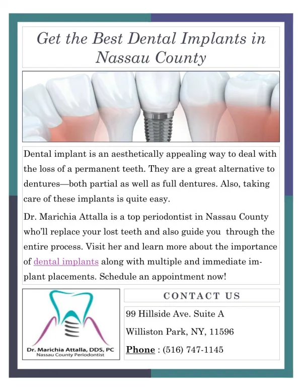 Get the Best Dental Implants in Nassau County