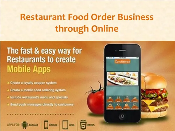 Restaurant online food order business