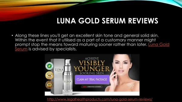 Luna Gold Serum Reviews, Cost, Price and Free Trial