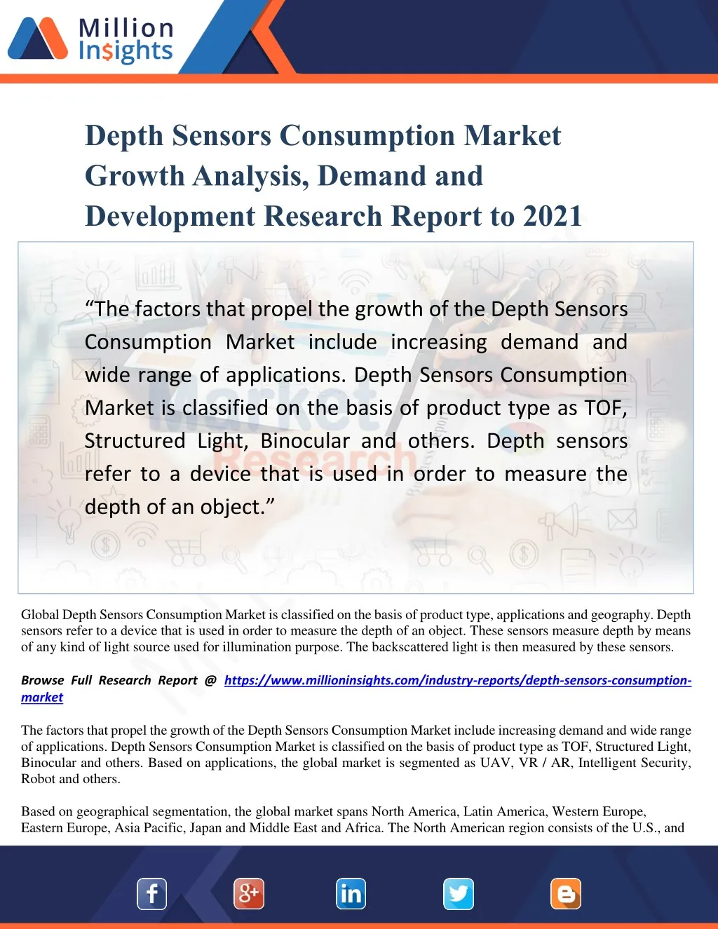 depth sensors consumption market growth analysis