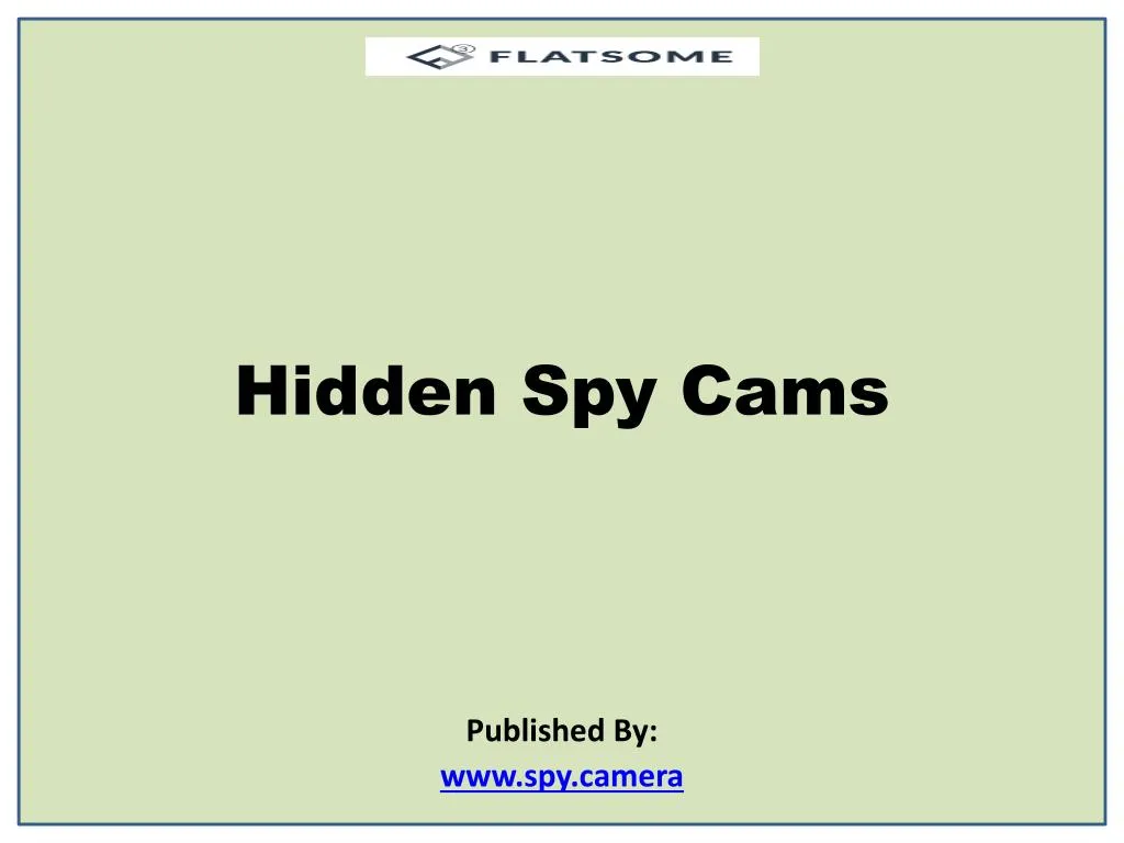 hidden spy cams published by www spy camera