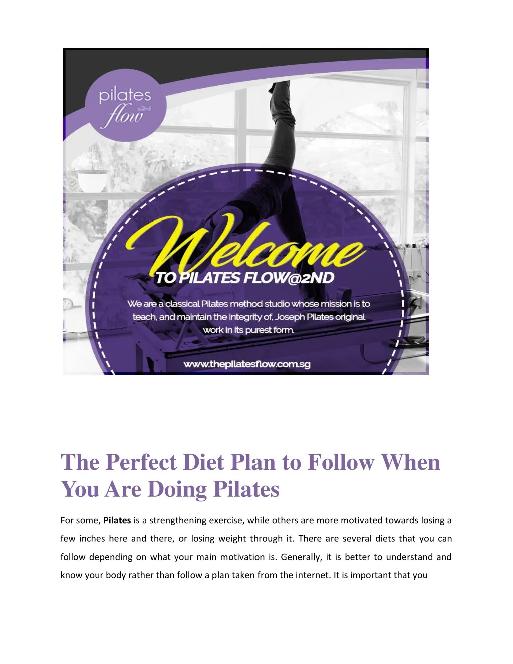the perfect diet plan to follow when
