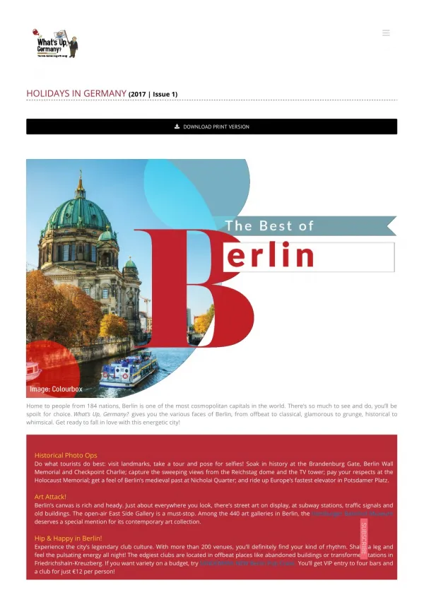 Holiday in Berlin | Vacation in Germany