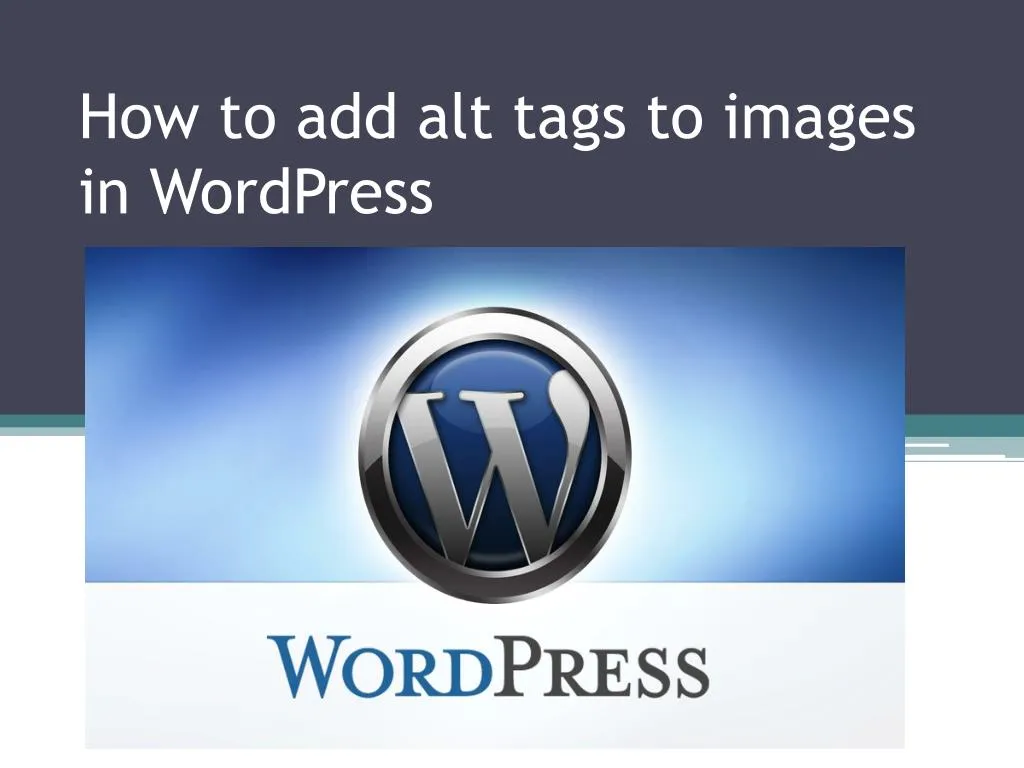 how to add alt tags to images in wordpress