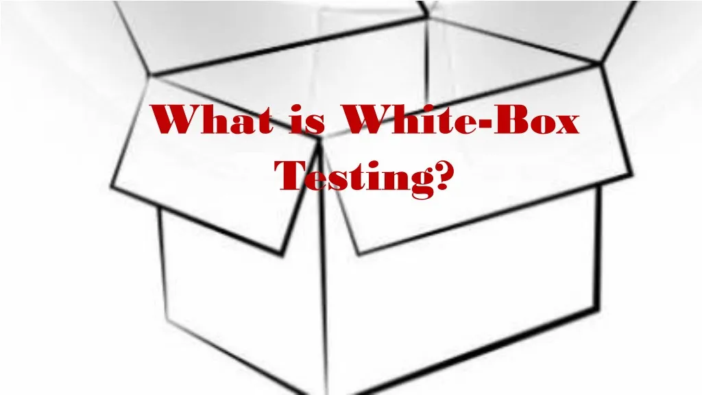 what is white box testing