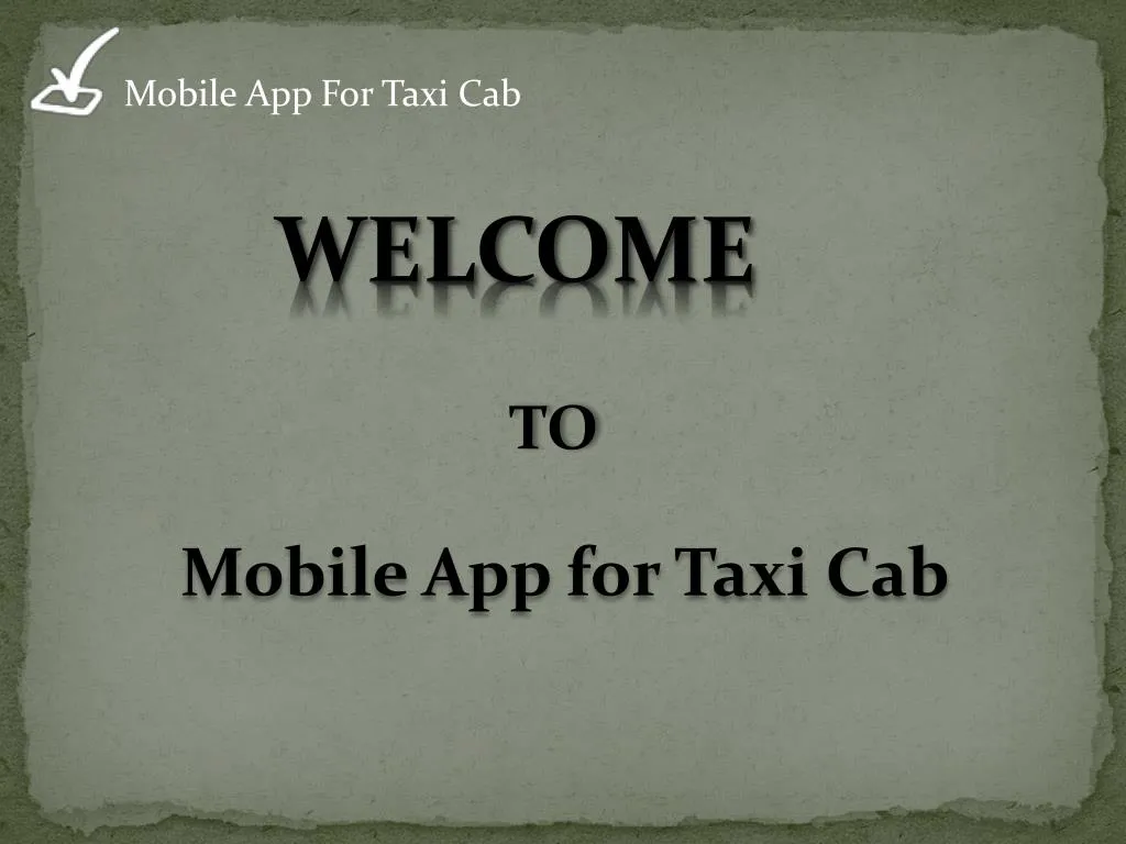 mobile app for taxi cab