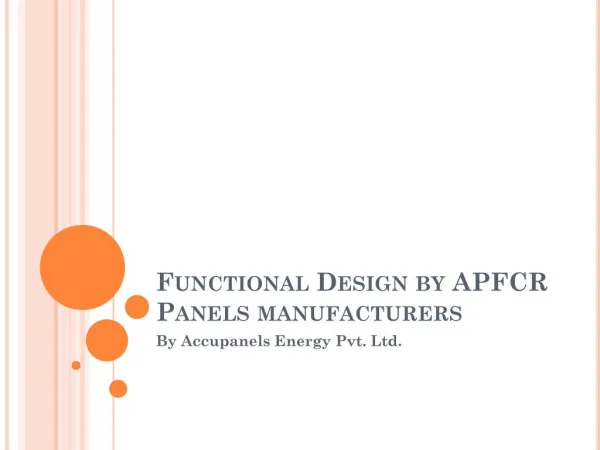 Functional Design by APFCR Panel manufacturers
