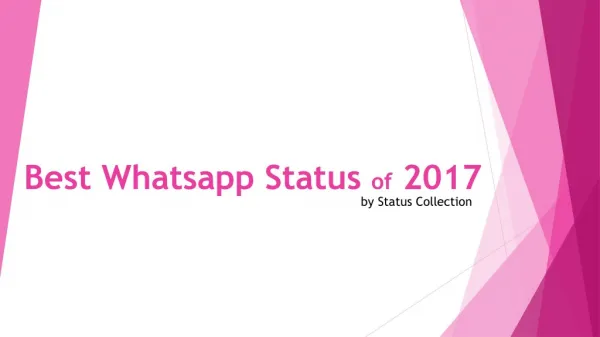 Best Whatsapp Status of 2017