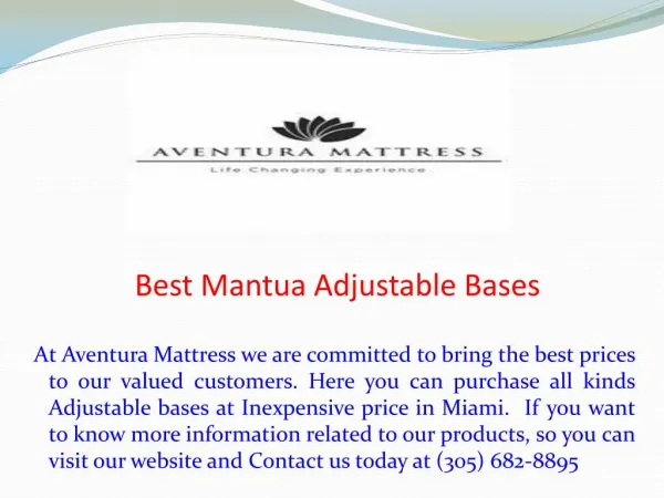 Best Mantua Adjustable Bases