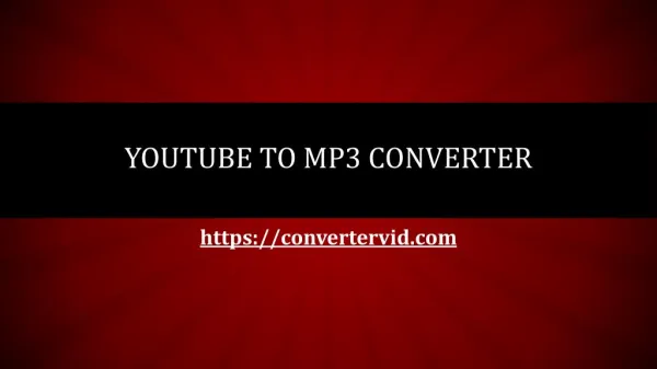 Youtube to MP3 Converter