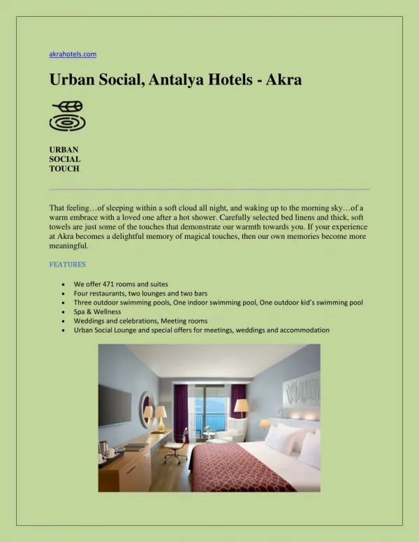 Akra Hotels - Best hotels in antalya