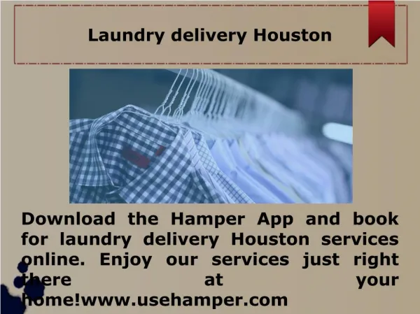Laundry delivery Houston