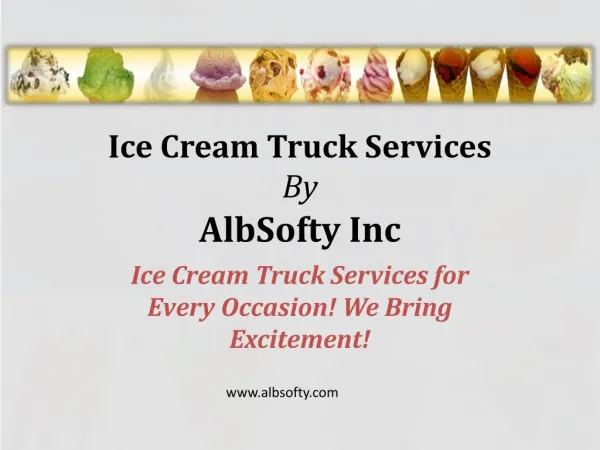 Ice Cream Truck Services