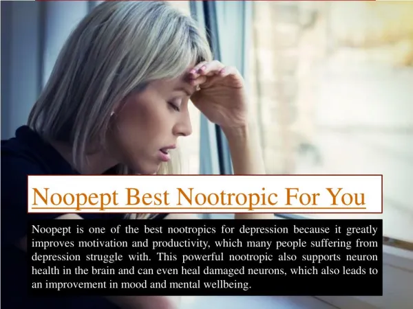 Best nootropic for depression