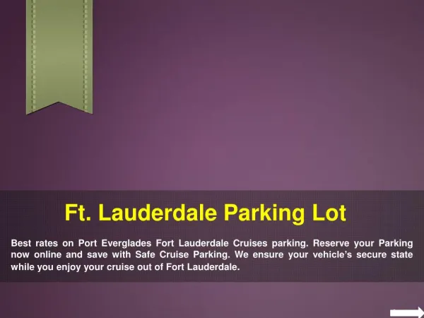 Parking Fort Lauderdale Port