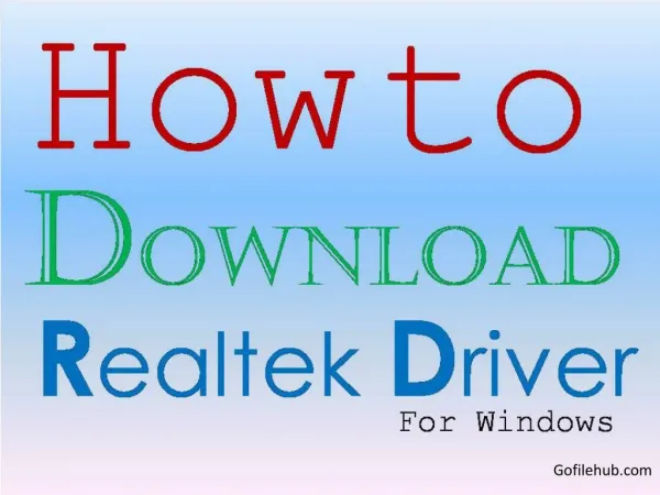 Download Realtek AC'97 Driver A4.06 | Best Sound Driver For Windows | Gofilehub.com