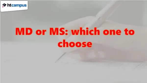 MD or MS: which one to choose
