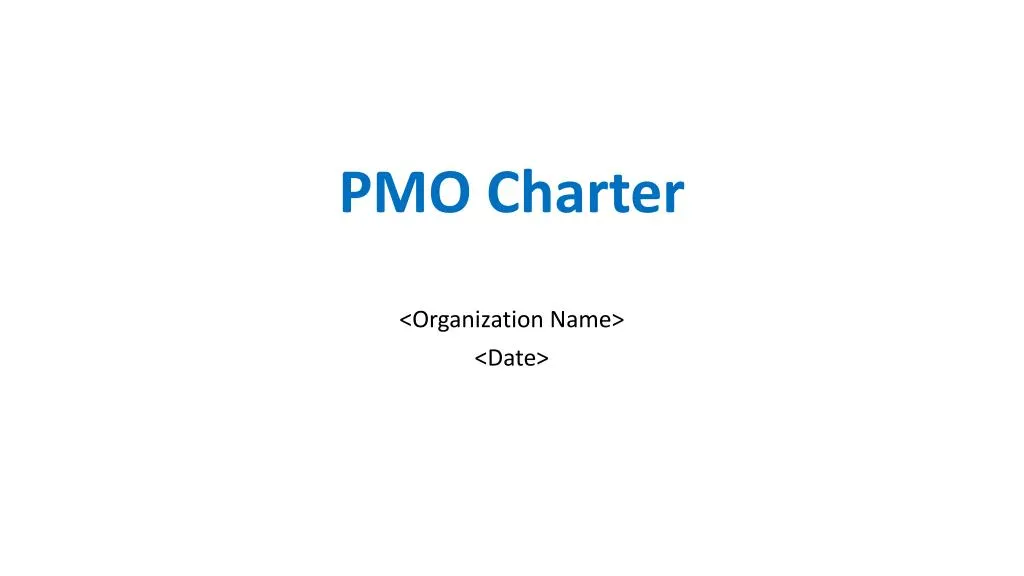 pmo charter