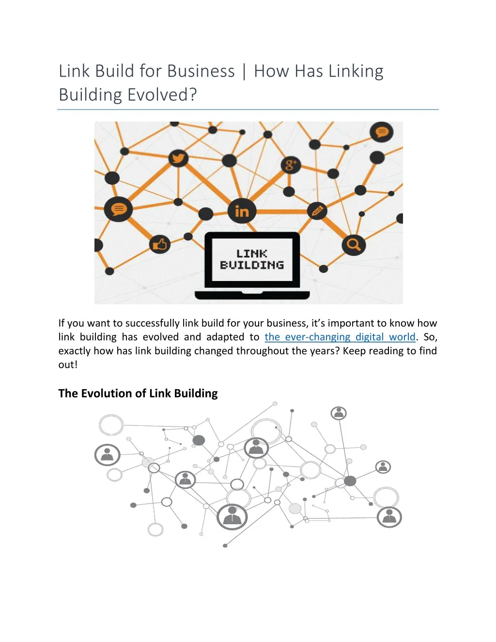 link build for business how has linking building