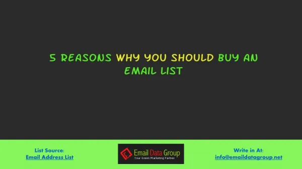 Reach the right in-boxes with email address lists