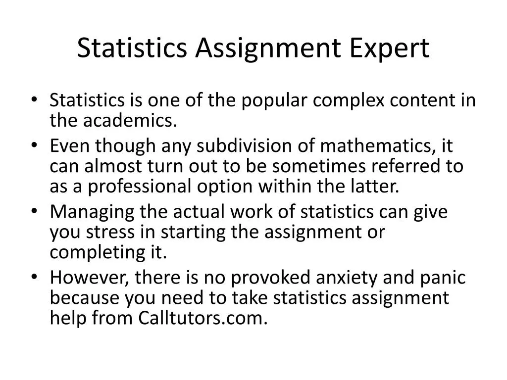 statistics assignment expert