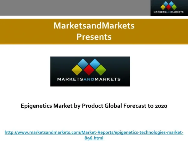 Epigenetics Market worth 890.0 Million USD by 2020