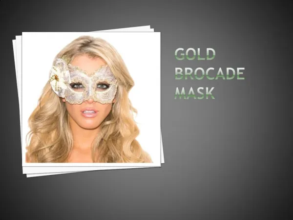 Cassinovas Gold Brocade Mask