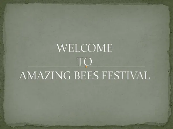 Amazing bees festival