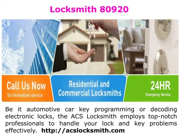 Locksmith 80909