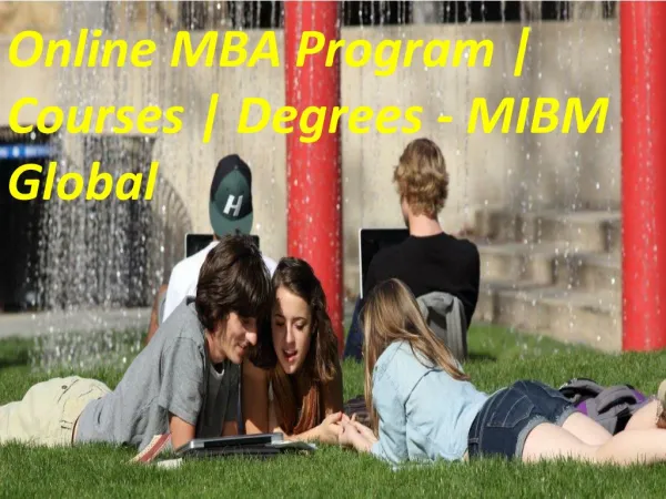 online mba program courses degrees mibm global