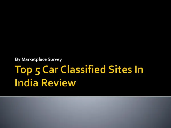 Top 5 Car Classified Sites In India Review