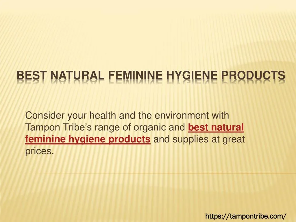 best natural feminine hygiene products