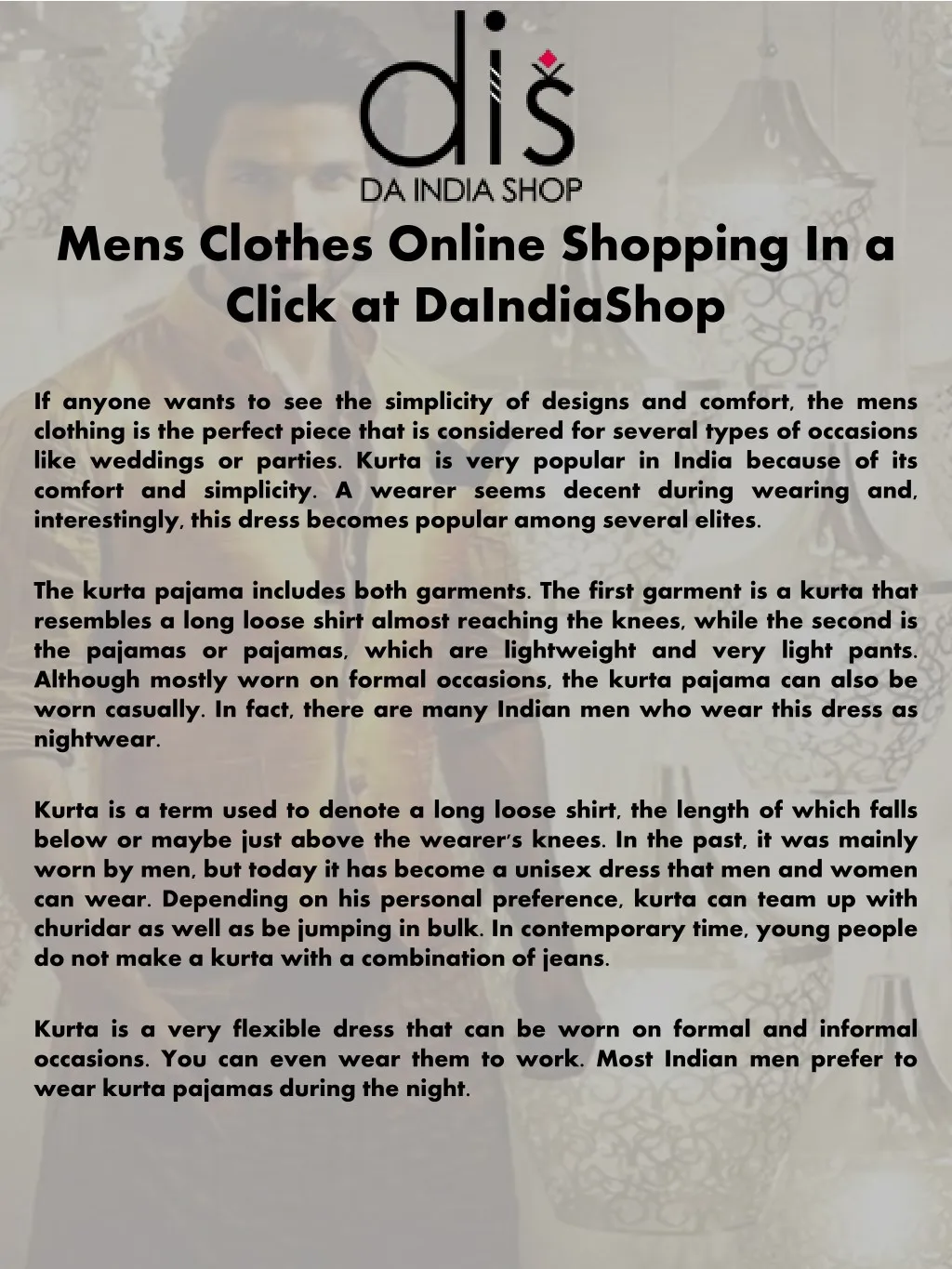 mens clothes online shopping in a click