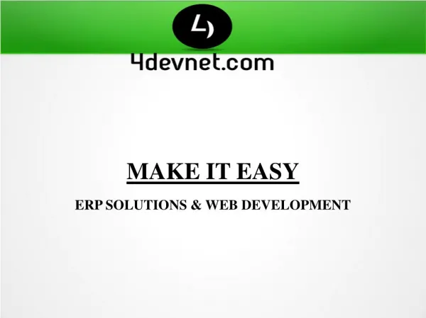 make it easy erp solutions web development