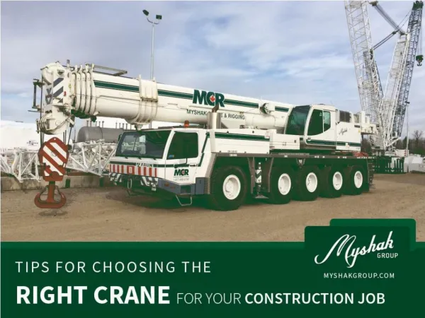 Tips to Choose the Right Crane for your Construction Job