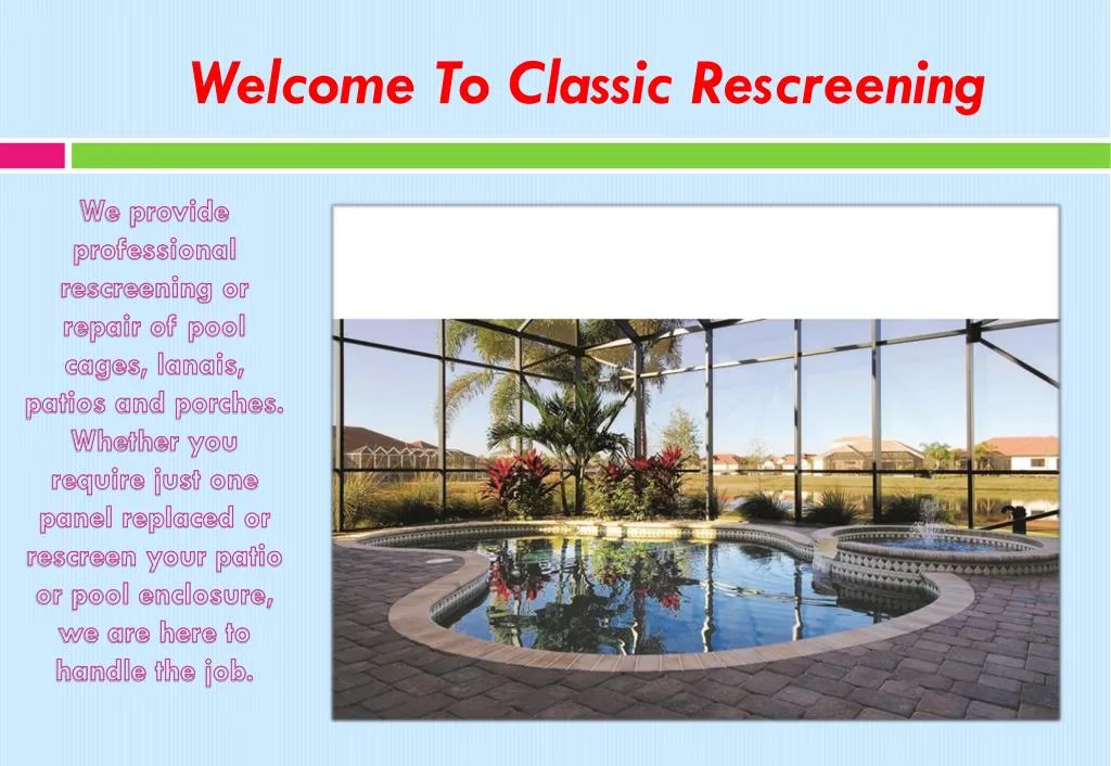 welcome to classic rescreening