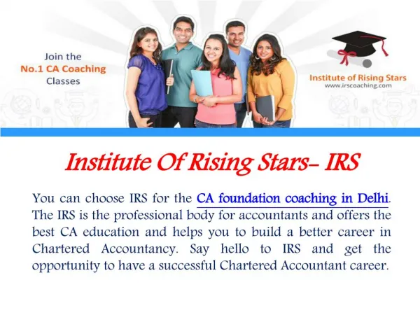 Best Career Opportunities with a Chartered Accounting Degree - IRS